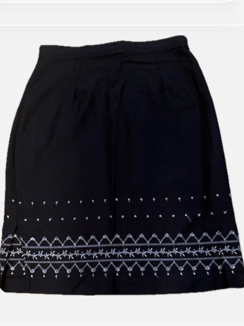 Women’s Black Skirt with Embroidered Details size 6